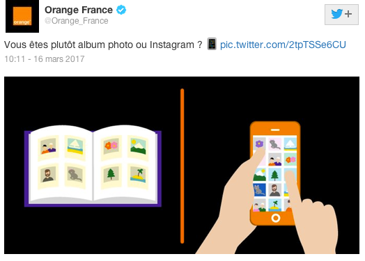Capture d'écran d'un tweet d'Orange