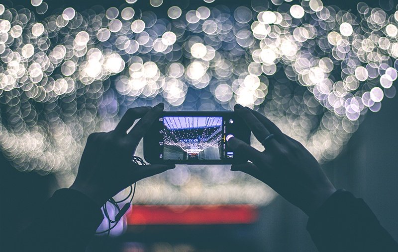 fond smartphone et lumières